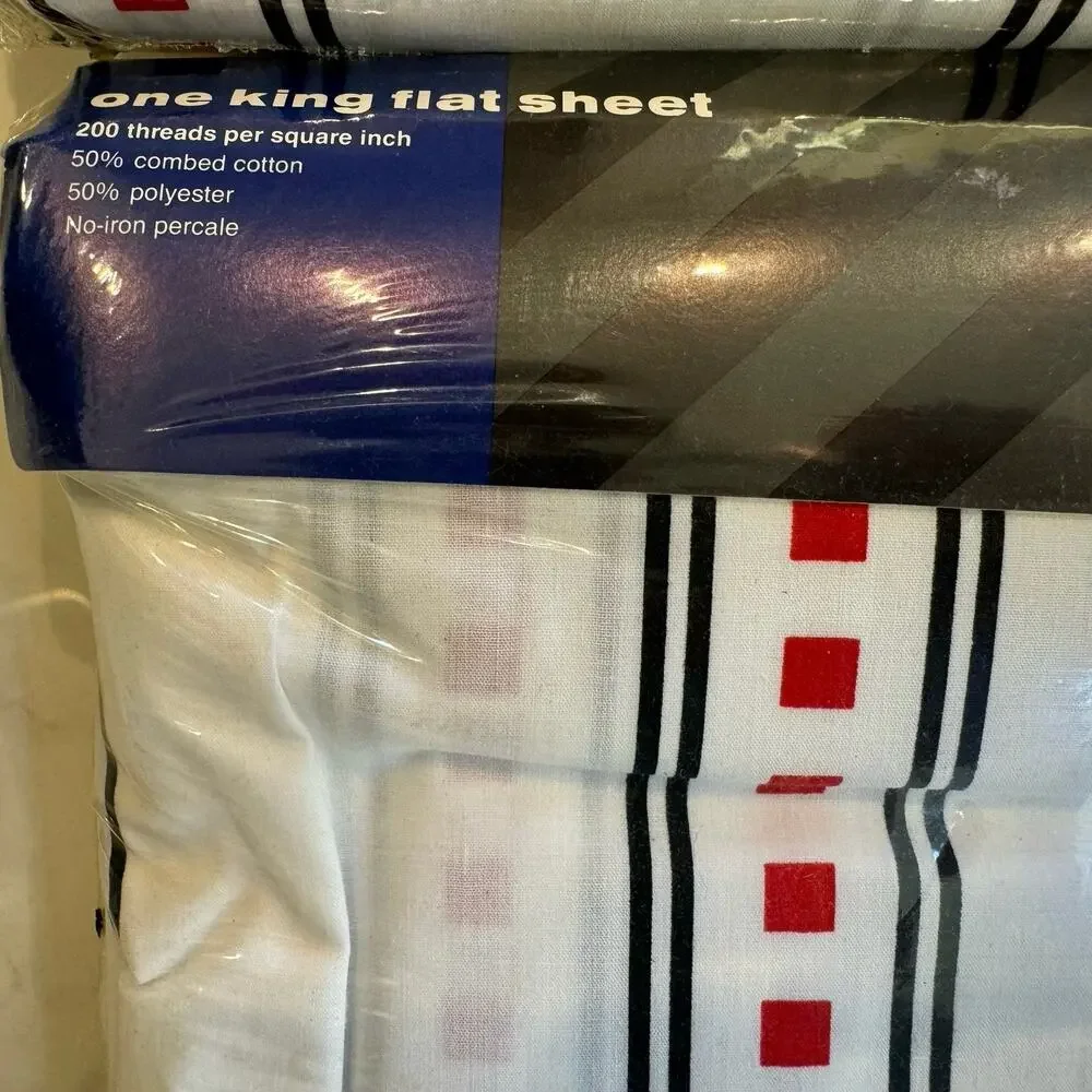 Revman Sheet Set Katja California King Vintage‎ 1989 200 TC Percale NEW